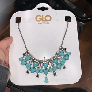 Glo Accessories Necklace Turquoise Colored Stones Necklace Summer Style